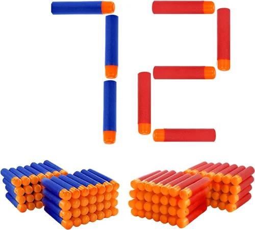 Miniatura 7 de EKIND Dardos de espuma de 3.7 in compatibles con Nerf Elite Mega Series 36-Dart Refill Pack (rojo)