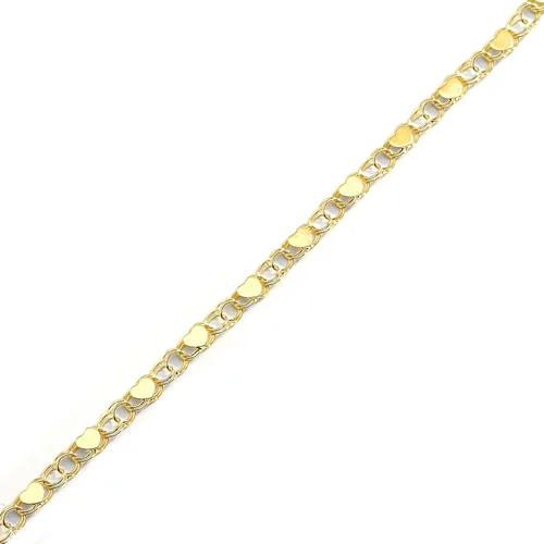 Miniatura 3 de Pulsera y tobillera con forma de corazón oro fino de 10ct (0,14") para mujer y niña