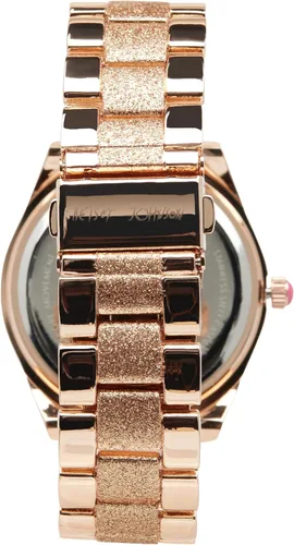 Miniatura 5 de Betsey Johnson BJWS001 - Reloj de pulsera con correa de eslabones y pulseras apiladas