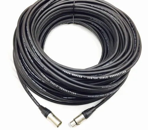 Miniatura 5 de Custom Cable Connection Cable de datos XLR de 24 AWG (calibre) DMX512 de 10 pies de 5 pines macho a hembra para iluminación de escenario, luces LED