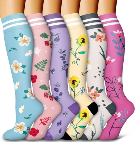 Miniatura 45 de 6 Pack Copper Compression Socks for Women and Men Circulation-Best Support for Medical, Running,Nursing,Athletic