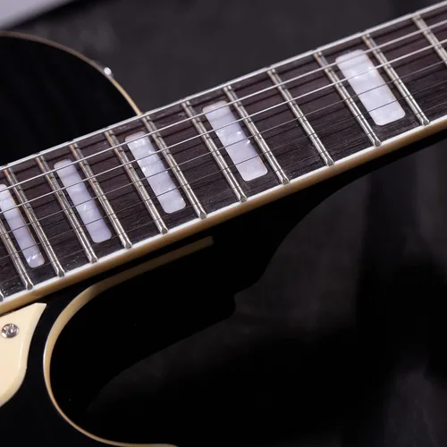 Miniatura 7 de Grote Guitarra eléctrica de cuerpo sólido LPYS-006 con mástil de arce, trastes de acero inoxidable, ideal para todos los niveles, con bolso de Negro