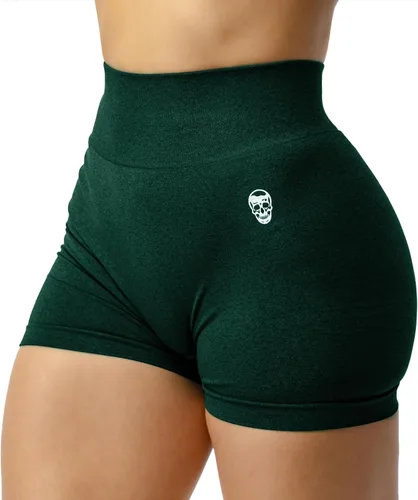 Gymreapers Infinity Pantalones cortos de entrenamiento, sin costuras, de cintura alta, para mujer, pantalones cortos atléticos para gimnasio,