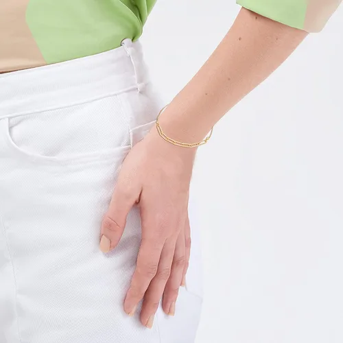 Miniatura 3 de LeCalla Links Pulsera de plata de ley italiana con clip de papel para mujer