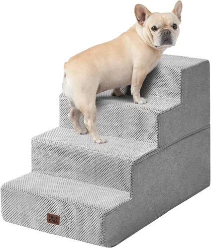 Miniatura 10 de EHEYCIGA Escaleras para perros pequeños de 13.5 pulgadas de alto, escalones para perros de 3 escalones para sofá y silla, escalones para mascotas