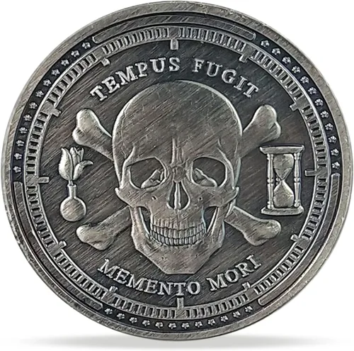 Miniatura 10 de Imasoner Memento Mori Coin Stoic Coin EDC Challenge Coin Stoicism Regalos para recordatorio