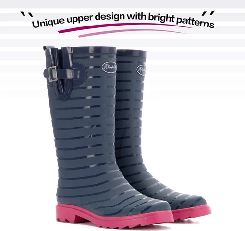 Miniatura 3 de K KomForme Botas de lluvia para mujer impermeables para uso al aire libre con cómoda plantilla