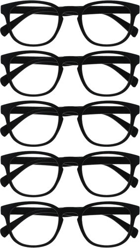 Miniatura 34 de OPULIZE Gafas de lectura POP y lentes de sol de lectura para mujeres y hombres, marco redondo mate resistente a los arañazos con bisagras de Paquete