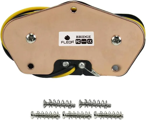Miniatura 4 de FLEOR Alnico 5 Black TL Bridge Pickup para guitarra eléctrica estilo TL Pieza Negro