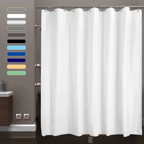 Miniatura 21 de ZEMAHOME Paquete de 4 cortinas de ducha de plástico PEVA de alta calidad, peso ligero, 72 x 72 pulgadas, forro transparente para cortina de baño