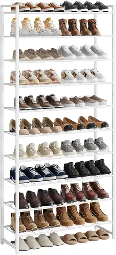 Miniatura 15 de Nunsino Zapatero de metal, organizador de zapatos de garaje de 6 niveles, con capacidad máxima para 30 pares, estante de almacenamiento de zapatos