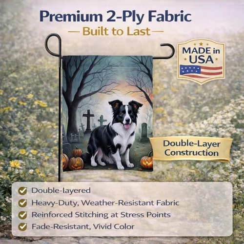 Miniatura 5 de Caroline's Treasures DAC2018GF Bandera de jardín de Halloween espeluznante bandera de buzón de bandera decorativa para patio exterior, patio, obras