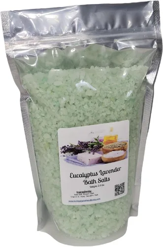 Miniatura 25 de Sales de baño Bolsa de 4 lb (64 oz.) Elija su aroma Sal de Epsom Sal marina Baño Cuidado corporal Belleza Relajación Spa