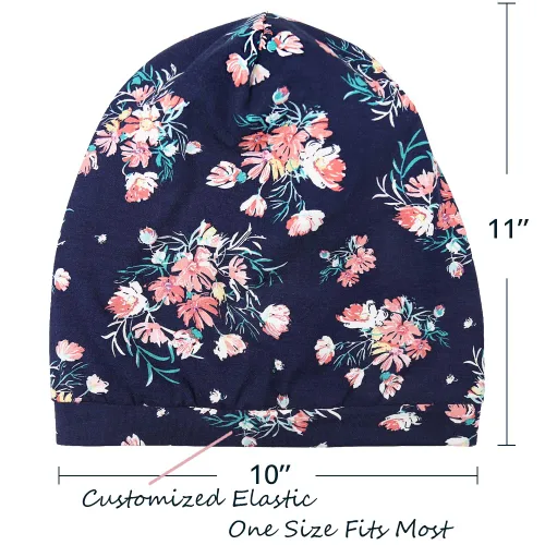 Miniatura 4 de Alnorm - Gorro con forro de satén y suave banda elástica para hombres y mujeres, talla única Se ajusta a la mayoría