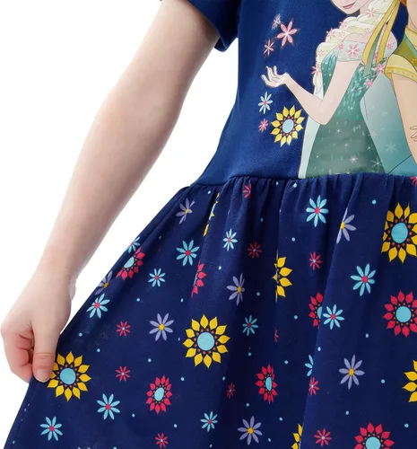 Miniatura 7 de Disney Frozen Dress Girls Vestido de Anna y Elsa para niñas Vestidos de manga larga de Frozen para niñas