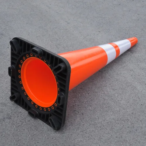 Miniatura 4 de Paquete de 6 conos de tráfico de PVC extra grandes de 36 pulgadas con base resistente, conos de seguridad de alta visibilidad para todo