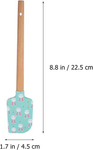 Miniatura 8 de Juego de 4 espátulas de silicona, utensilios de cocina de Pascua, esparcidores de queso de conejo, suministros para hornear, decoración de pasteles