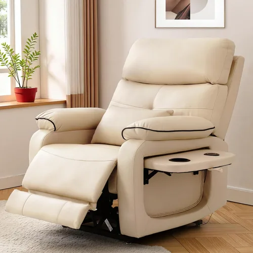 Miniatura 11 de Sillón reclinable eléctrico de doble motor para adultos y personas mayores, silla elevadora de posición infinita con calor y masaje, portavasos