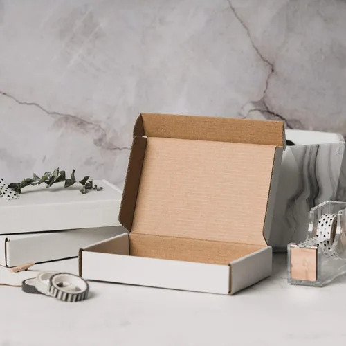 Miniatura 3 de RUSPEPA Caja de cartón corrugado reciclable pequeña de 50 unidades - 15 cm x 10 cm x 2.5 cm - Caja de cartón perfecta para el envío de pequeñas
