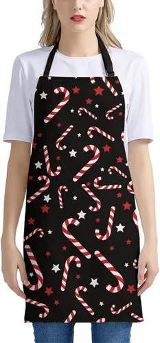 Miniatura 3 de Dreaweet Delantal de cocina unisex con cuello ajustable de Navidad