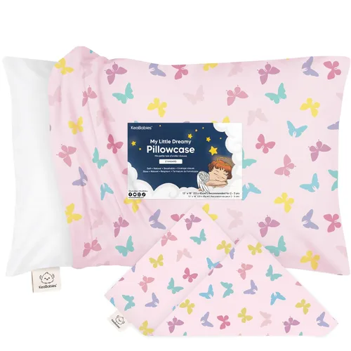 Miniatura 10 de KeaBabies Funda de almohada para niños pequeños de 13 x 18 pulgadas, funda de almohada de algodón orgánico para niños, niñas, funda de algodón suave