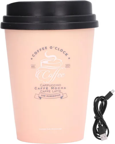 Miniatura 10 de Humidificadores para dormitorio, humidificadores de niebla fría de 10.1 fl oz, mini humidificador portátil, mini humidificador USB de taza de café