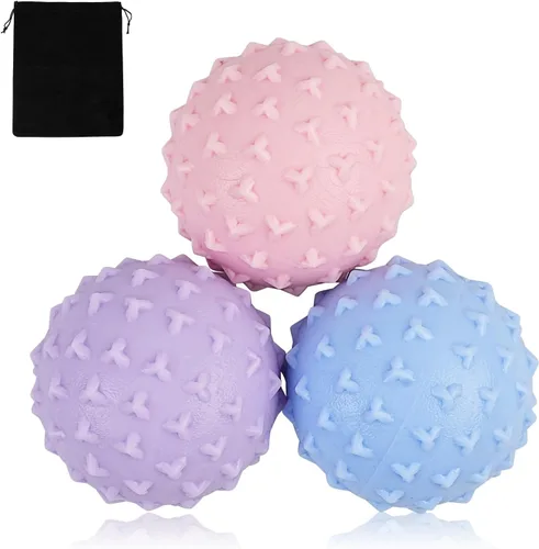 Miniatura 14 de Pelota de lacrosse para masaje WOVTE para músculos doloridos, hombros, cuello, espalda, pies, cuerpo, tejido profundo, punto de activación, nudos