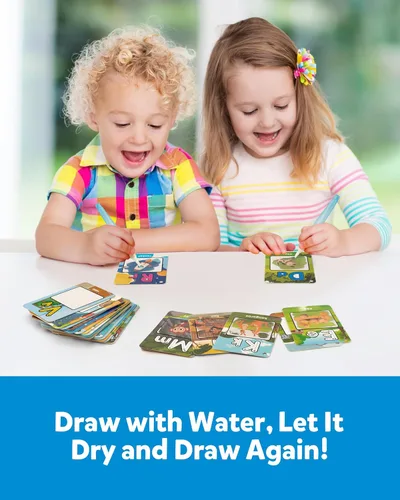 Miniatura 3 de Coogam Tarjetas del alfabeto para colorear al agua, pintura acuática, dibujo al agua, 26 letras ABC, juguete educativo Montessori, regalo para niños