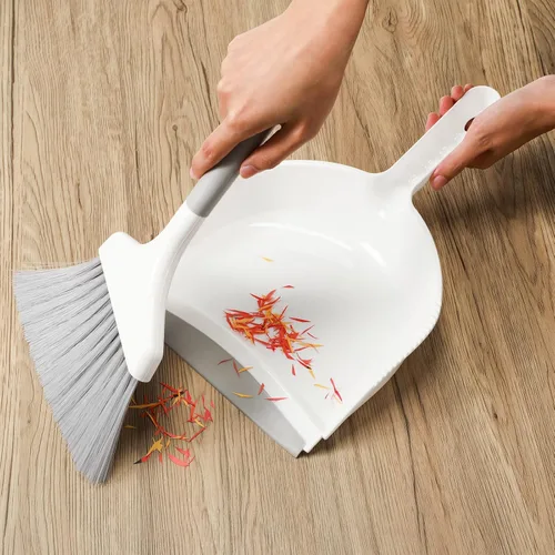 Miniatura 5 de Juego de 4 mini recogedor y escoba, juego de recogedor pequeño y escoba, suministros de limpieza para el hogar, cepillo y bandeja para polvo, combo