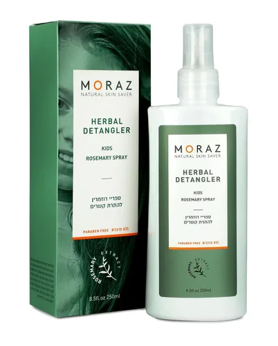 Miniatura 8 de Moraz Spray desenredante natural para niños con extracto de romero, espray desenredante para todo tipo de cabello, espray desenredante orgánico