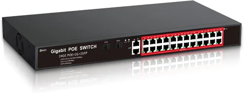 Miniatura 10 de Conmutador PoE, Conmutador PoE+ Gigabit de 5 Puertos, Conmutador Ethernet Gigabit Administrado en la Nube, 4 Puertos PoE @52W, 1 Puerto de Enlace