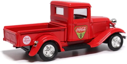 Miniatura 6 de Motor city classics Coca-Cola Diecast coleccionable 1934 Ford Pick-Up 'Refresh Your Guests' 1:43 Modelo a escala fundida a presión 443031