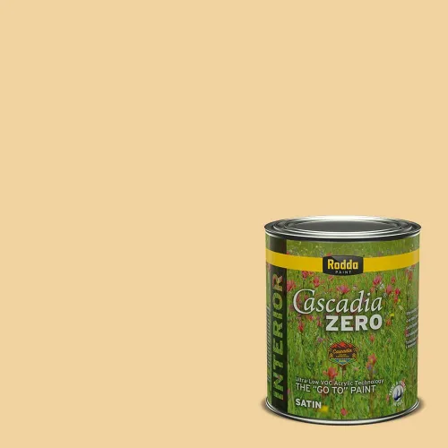Miniatura 129 de Rodda Paint CASCADIA ZERO - Pintura plana e imprimación para interiores en uno, cuarto de galón, crema de ballet
