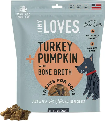Miniatura 8 de Farmland Traditions Tiny Loves Premios de Entrenamiento de Cecina para Perros con Caldo de Huesos (Carne de Res, 32 oz.)