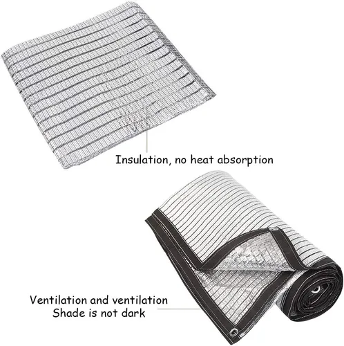 Miniatura 5 de Tela de sombra reflectante de papel de aluminio, protección solar, aislamiento térmico de ventilación resistente a los rayos UV, tasa de sombra