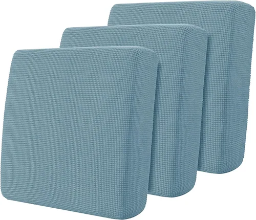 Miniatura 45 de Hokway Fundas de cojín elásticas para sofá Fundas de cojín para sofá Fundas de cojín de asiento de sofá Funda protectora de cojín(Chocolate, Mediano)