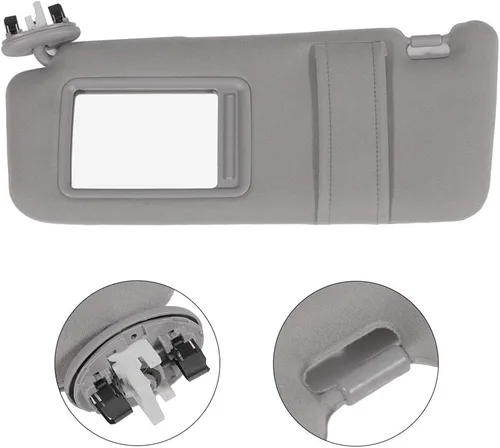 Miniatura 4 de ROADFAR Compatible con Toyota 2006-2011 para Camry Sedán, color gris, visera solar para el lado izquierdo del conductor, espejo parasol
