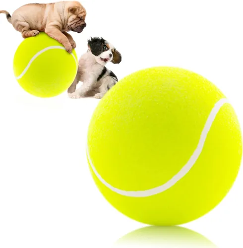 Miniatura 9 de Pelota de tenis grande para perros Banfeng, pelota de deporte gigante de 24 cm para perros, juguete interactivo para mascotas, regalo de cumpleaños