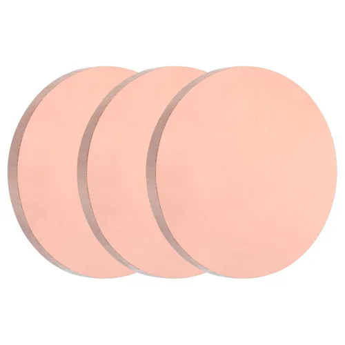 Miniatura 37 de uxcell 3 placas redondas de cobre, 0.08 pulgadas de grosor, 2.4 pulgadas de diámetro, chapa de metal de cobre puro T2, disco redondo de cobre T2
