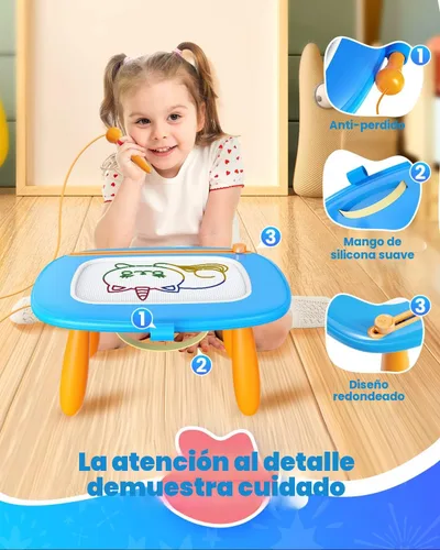 Miniatura 5 de Seimome Juguetes para niños pequeños de 1 a 3 años, tablero de dibujo magnético, pizarra para garabatear, juguetes educativos y de aprendizaje
