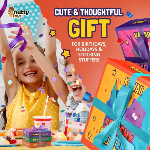 Miniatura 6 de Nutty Toys Juego de Gatos Suaves - Gatitos Kawaii de Silicona Suave de 2", Juguete Principal para Alivio del Estrés 2025 Regalos Únicos