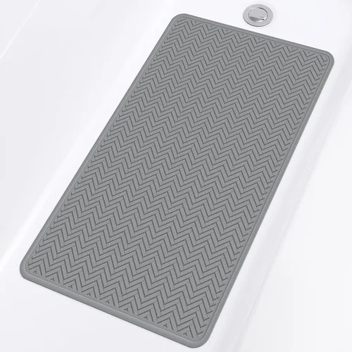 Miniatura 13 de OTHWAY Alfombra de Bañera Antideslizante, Alfombra de Baño de Goma Extra Larga para Bañera, Lavable a Máquina, Tapete Antideslizante para Ducha