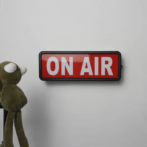 Miniatura 6 de Señal de "ON AIR" con luz LED para estudio de grabación. Señal de advertencia para estudios