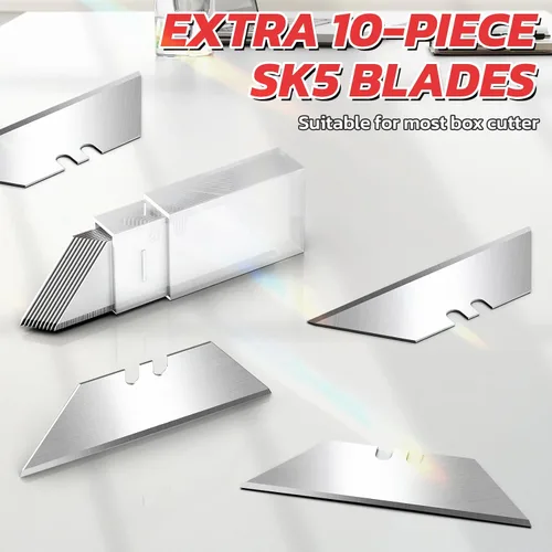 Miniatura 6 de DIYSELF Paquete de 4 cuchillos utilitarios, cortadores de caja para fines ligeros, cuchillo de afeitar, cuchillo cortador de caja para dibujos