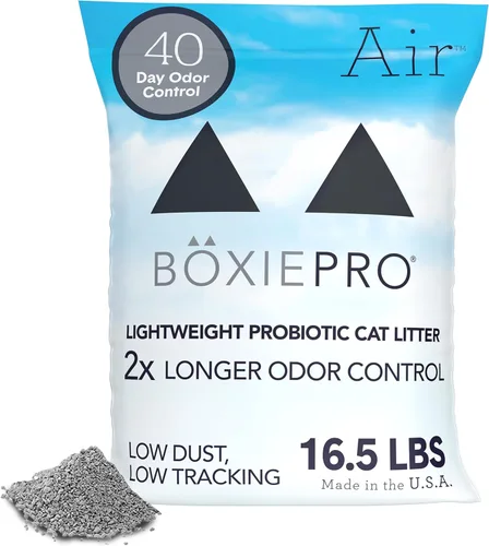 Miniatura 19 de Boxie® - Arena para gatos sin perfume para control de olores natural de 30 días, 6.5 libras, arena ligera a base de plantas para gatos