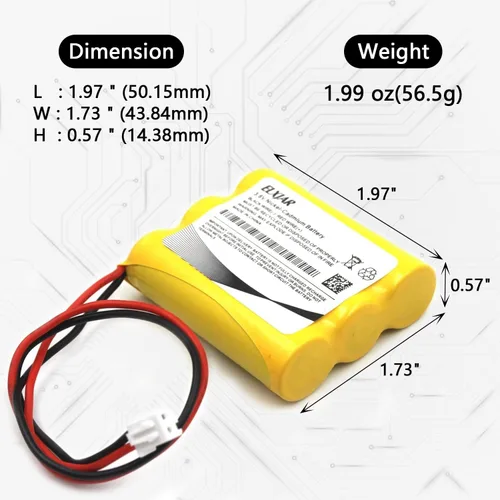 Miniatura 3 de Paquete de 2 baterías de repuesto para PowerSonic A5289-1 OSA107 DISON KRH-15/51 JLEU9 Señal de salida de emergencia (2 unidades)