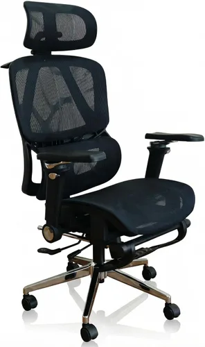 Miniatura 2 de Silla de oficina ergonómica avanzada de malla con soporte lumbar ajustable, reposacabezas y reposabrazos 3D, edición Pro (negro, pp)