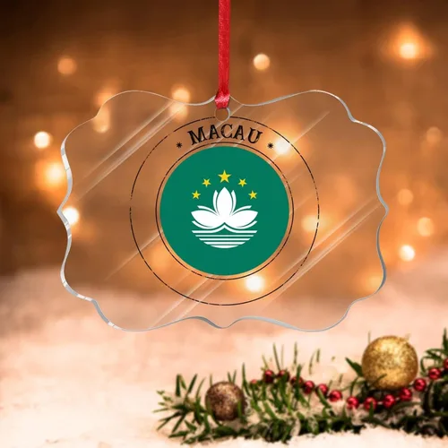 Miniatura 8 de Adornos de Navidad de Kazajstán, bandera de Kazajstán, recuerdo de Navidad, adornos de Navidad acrílicos, bandera nacional, recuerdo de país
