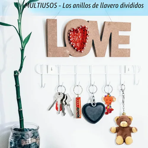 Miniatura 6 de Paxcoo Paquete de 100 llaveros, llaveros divididos a granel para llaveros y manualidades (1 pulgada)