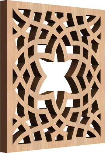 Miniatura 40 de París - Paneles de pared decorativos de madera con calado, extra pequeños, 7 3/8 pulgadas de ancho x 7 3/8 pulgadas de alto x 1/4 pulgadas de alto